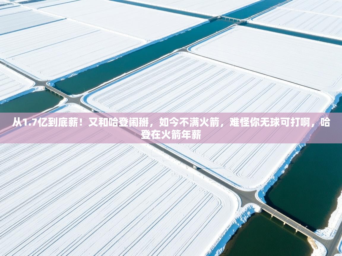 从1.7亿到底薪!又和哈登闹掰,如今不满火箭,难怪你无球可打啊,哈登在火箭年薪 第2张